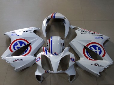 Cheap 2002-2013 Honda VFR 800 Motorcycle Fairings - White Blue Red Custom R Canada