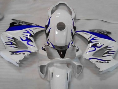 Cheap 2002-2013 Honda VFR 800 Motorcycle Fairings - White Blue Flame Canada