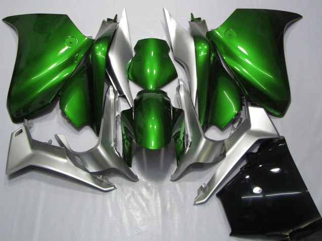 2010-2016 Honda VFR 1200 Motorcycle Fairings - Silver Green Canada