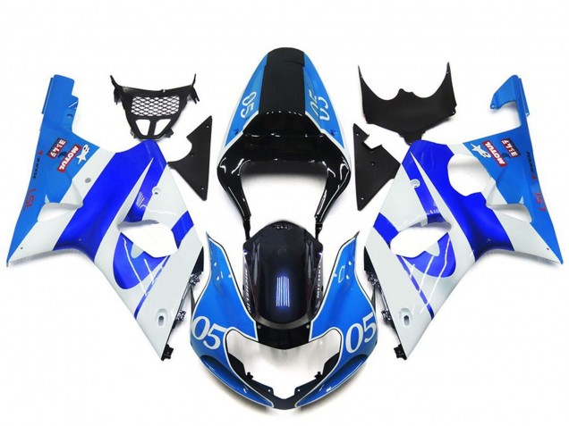 2000-2002 Suzuki GSXR 1000 Motorcycle Fairings - Blue White Black 05 Canada