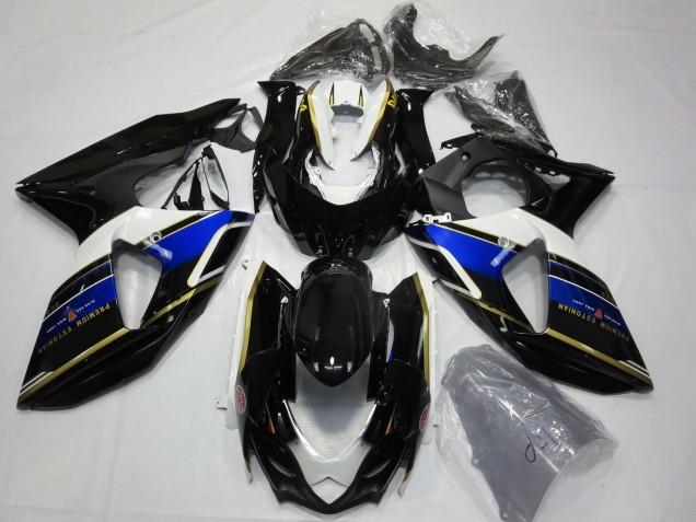 2009-2016 Suzuki GSXR 1000 Motorcycle Fairings - Blue White Gold Black Canada
