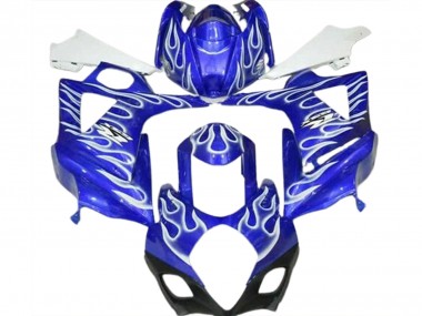 Cheap 2007-2008 Suzuki GSXR 1000 Motorcycle Fairings - Blue White Flame Canada