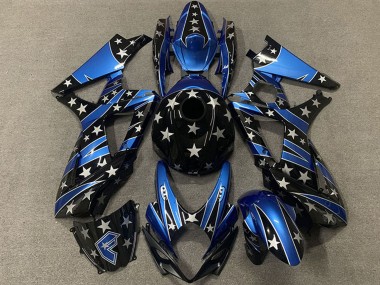 Cheap 2007-2008 Suzuki GSXR 1000 Motorcycle Fairings - Blue Glossy Black Star Canada