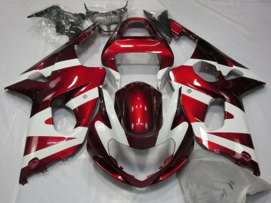 Cheap 2000-2002 Suzuki GSXR 1000 Motorcycle Fairings - White Red Canada