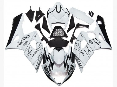 Cheap 2005-2006 Suzuki GSXR 1000 Motorcycle Fairings - White Black Corona OEM Style Canada