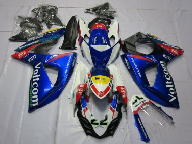 Cheap 2009-2016 Suzuki GSXR 1000 Motorcycle Fairings - White Blue Yellow Red Voltcom 22 Canada