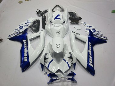 Cheap 2008-2010 Suzuki GSXR 600 / GSXR 750 Motorcycle Fairings - White Blue Jordan Canada