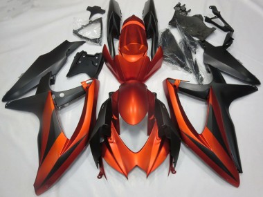 Cheap 2008-2010 Suzuki GSXR 600 / GSXR 750 Motorcycle Fairings - Burnt Orange Matte Black Canada