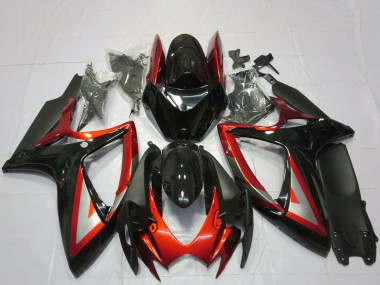 Cheap 2006-2007 Suzuki GSXR 600 / GSXR 750 Motorcycle Fairings - Glossy Black Red Silver Canada