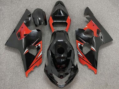 Cheap 2004-2005 Suzuki GSXR 600 / GSXR 750 Motorcycle Fairings - Glossy Black Red Canada