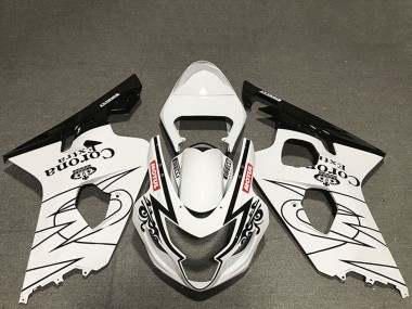 Cheap 2004-2005 Suzuki GSXR 600 / GSXR 750 Motorcycle Fairings - White Glossy Black Corona Motul Style Canada