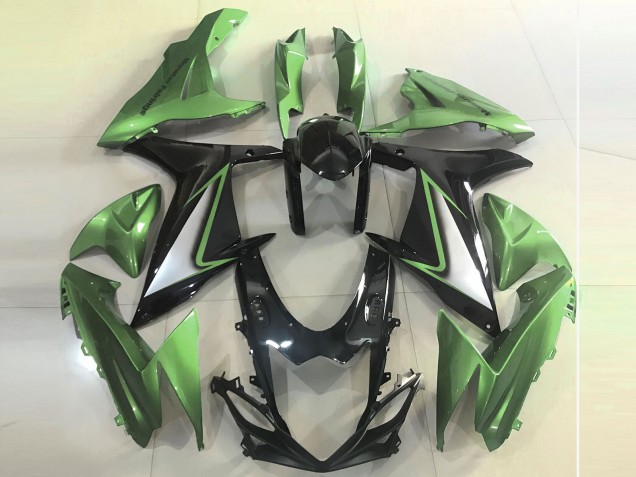 2011-2024 Suzuki GSXR 600 / GSXR 750 Motorcycle Fairings - Green Glossy Black Canada