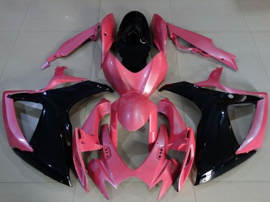 Cheap 2006-2007 Suzuki GSXR 600 / GSXR 750 Motorcycle Fairings - Pink Glossy Black Canada
