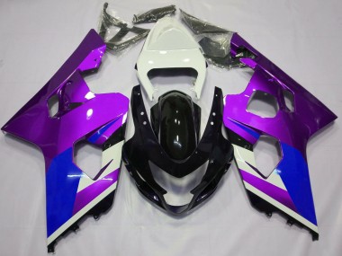 Cheap 2004-2005 Suzuki GSXR 600 / GSXR 750 Motorcycle Fairings - White Purple Blue Glossy Black Canada