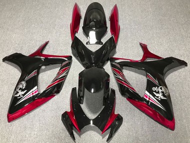 Cheap 2006-2007 Suzuki GSXR 600 / GSXR 750 Motorcycle Fairing - Red Glossy Black Canada