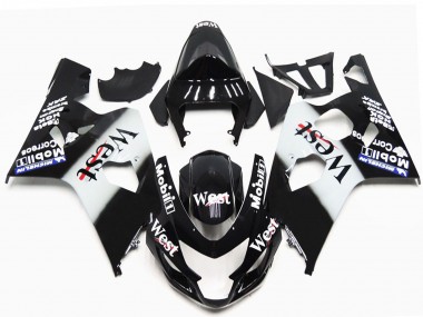 Cheap 2004-2005 Suzuki GSXR 600 / GSXR 750 Motorcycle Fairings - Glossy Black White West OEM Style Canada