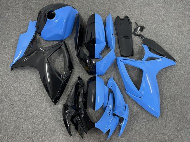 Cheap 2006-2007 Suzuki GSXR 600 / GSXR 750 Motorcycle Fairings - Glossy Black Blue Split Canada