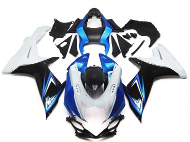 Cheap 2011-2024 Suzuki GSXR 600 / GSXR 750 Motorcycle Fairings - White Light Blue Glossy Black Canada