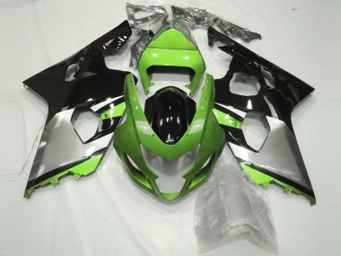Cheap 2004-2005 Suzuki GSXR 600 / GSXR 750 Motorcycle Fairings - Green Silver Glossy Black Canada