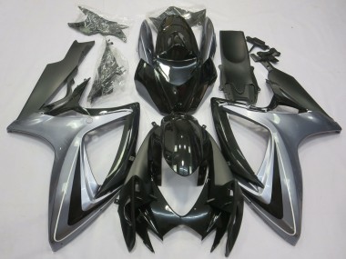Cheap 2006-2007 Suzuki GSXR 600 / GSXR 750 Motorcycle Fairings - Silver Glossy Black Matte Black Canada