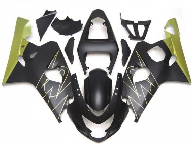 Cheap 2004-2005 Suzuki GSXR 600 / GSXR 750 Motorcycle Fairings - Matte Black Gold Corona Canada
