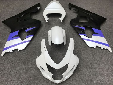 Cheap 2004-2005 Suzuki GSXR 600 / GSXR 750 Motorcycle Fairings - White Blue Matte Black Canada