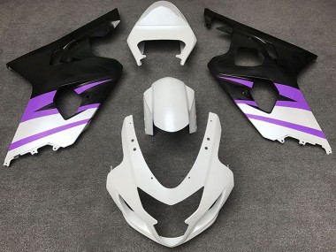 Cheap 2004-2005 Suzuki GSXR 600 / GSXR 750 Motorcycle Fairings - White Purple Matte Black Canada