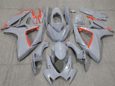 Cheap 2006-2007 Suzuki GSXR 600 / GSXR 750 Motorcycle Fairings - Nardo Grey and Red Trim Canada