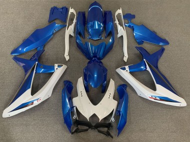 Cheap 2008-2010 Suzuki GSXR 600 / GSXR 750 Motorcycle Fairings - White Blue OEM Style Canada