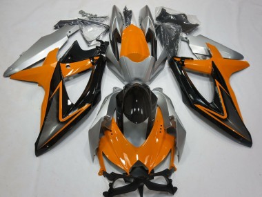 Cheap 2008-2010 Suzuki GSXR 600 / GSXR 750 Motorcycle Fairings - Silver Orange Glossy Black Canada