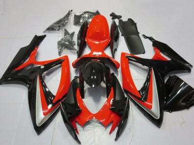 Cheap 2006-2007 Suzuki GSXR 600 / GSXR 750 Motorcycle Fairings - Red Silver Glossy Black Canada