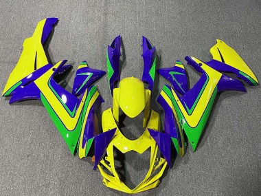 Cheap 2011-2024 Suzuki GSXR 600 / GSXR 750 Motorcycle Fairings - Blue Yellow Green Canada