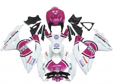 Cheap 2008-2010 Suzuki GSXR 600 / GSXR 750 Motorcycle Fairings - White Pink Motul Lucky Strike 34 Canada
