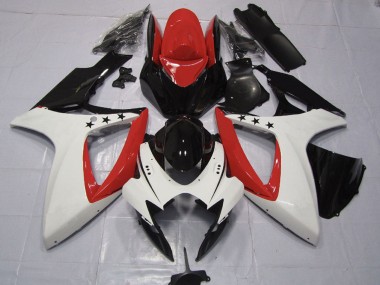 Cheap 2006-2007 Suzuki GSXR 600 / GSXR 750 Motorcycle Fairings - Red White Glossy Black Canada