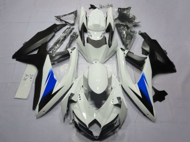 Cheap 2008-2010 Suzuki GSXR 600 / GSXR 750 Motorcycle Fairings - White Blue Matte Black Canada