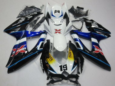 Cheap 2008-2010 Suzuki GSXR 600 / GSXR 750 Motorcycle Fairings - White Blue Black Yellow Red X Dark Dog 19 Canada