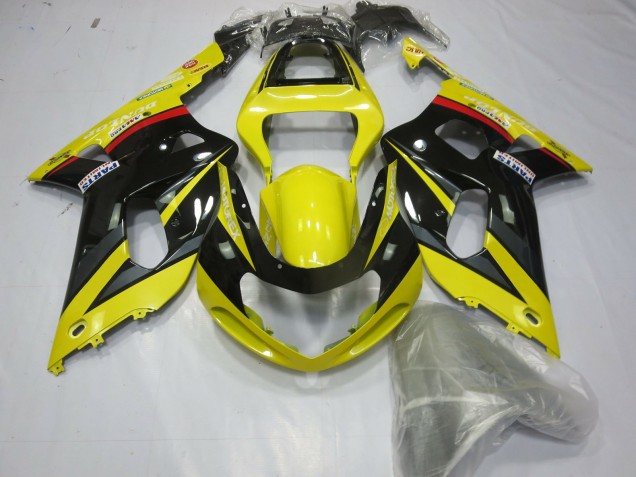 2001-2003 Suzuki GSXR 600 / GSXR 750 Motorcycle Fairings - Yellow Grey Glossy Black Canada