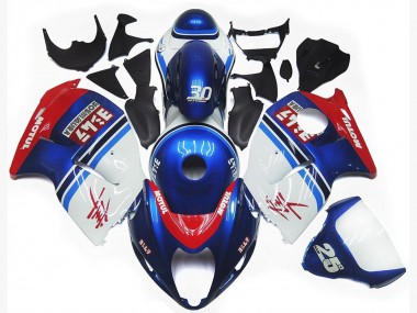 Cheap 1996-2007 Suzuki GSXR 1300 Motorcycle Fairings - White Blue Red Motul Canada