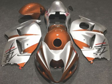 Cheap 1996-2007 Suzuki GSXR 1300 Motorcycle Fairings - Glossy Orange and Silver Canada