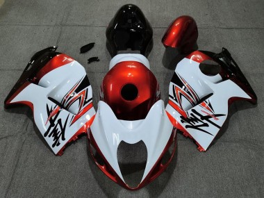 Cheap 1996-2007 Suzuki GSXR 1300 Motorcycle Fairings - White Orange Canada