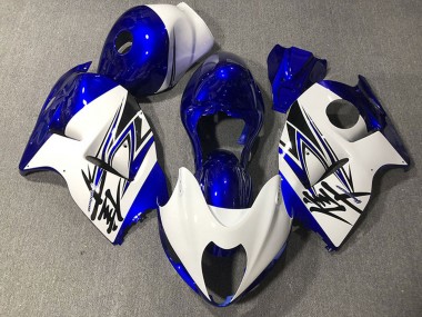 Cheap 1996-2007 Suzuki GSXR 1300 Motorcycle Fairings - Glossy White Deep Blue Canada