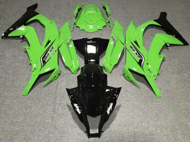 Cheap 2011-2015 Kawasaki ZX10R Motorcycle Fairings - Green Glossy Black Canada