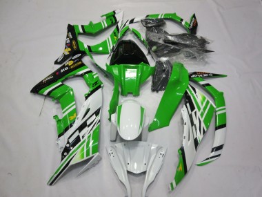 Cheap 2011-2015 Kawasaki ZX10R Motorcycle Fairings - White Green Yellow Black Maxxis Dunlop Canada