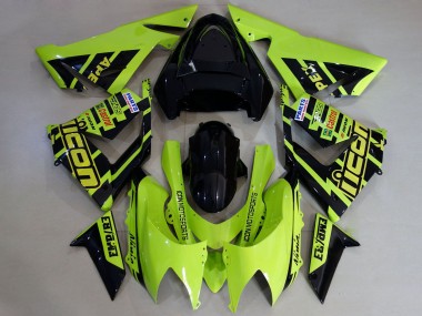 Cheap 2004-2005 Kawasaki ZX10R Motorcycle Fairings - High Viz Yellow and Black Canada