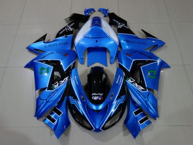 Cheap 2006-2007 Kawasaki ZX10R Motorcycle Fairings - Liquid Blue Glossy Black Canada