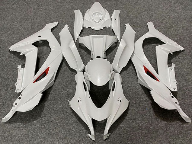 2016-2020 Kawasaki ZX10R Motorcycle Fairings - Pearl White Red Trim Canada