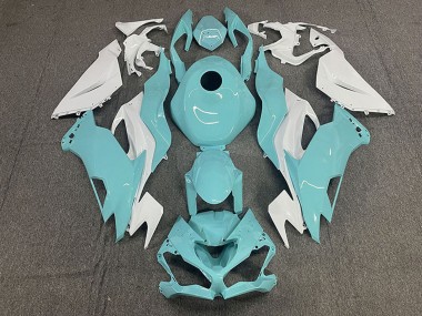 Cheap 2019-2022 Kawasaki ZX6R Motorcycle Fairings - White Aqua Blue Canada