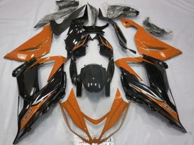 Cheap 2013-2018 Kawasaki ZX6R Motorcycle Fairings - Orange Glossy Black Canada