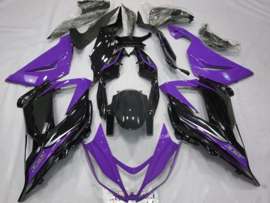 Cheap 2013-2018 Kawasaki ZX6R Motorcycle Fairings - Purple Glossy Black Canada