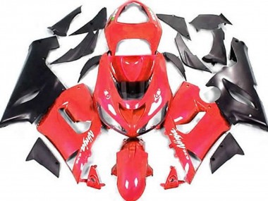 Cheap 2005-2006 Kawasaki ZX6R Motorcycle Fairings - Red Matte Black Canada